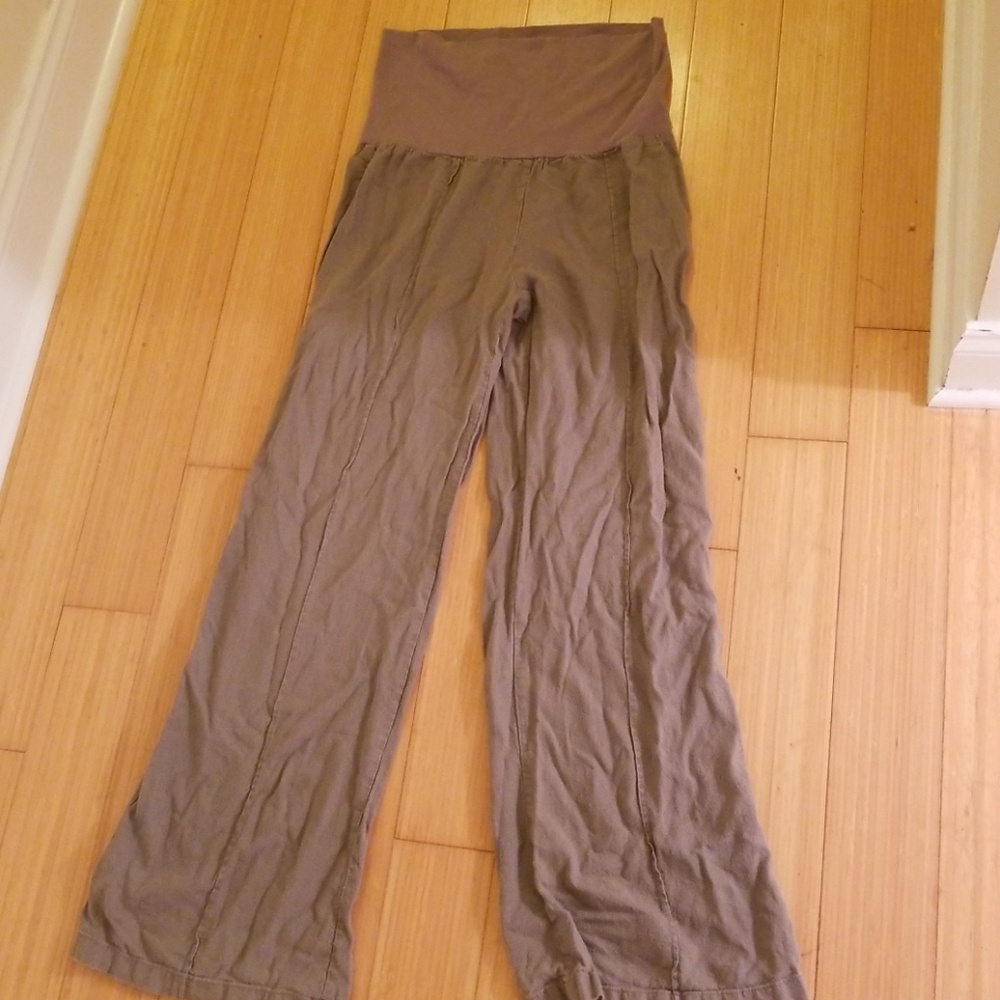 Beige light weight long pants